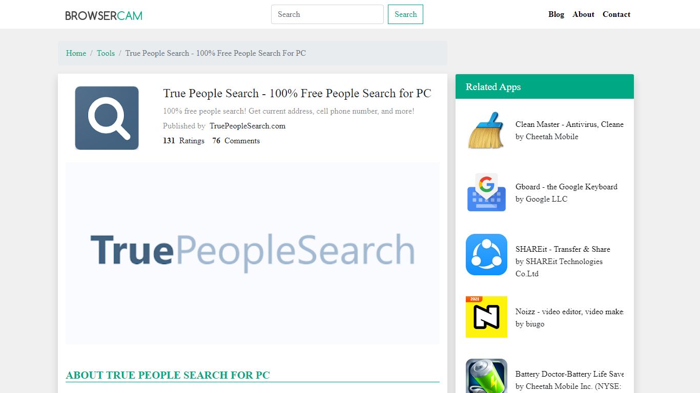 True People Search - 100% Free People Search for PC